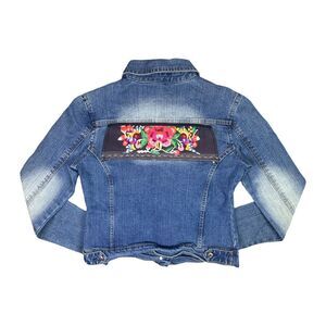 Vintage Y2K SouthPole Embroidered Jean Jacket - Size Medium